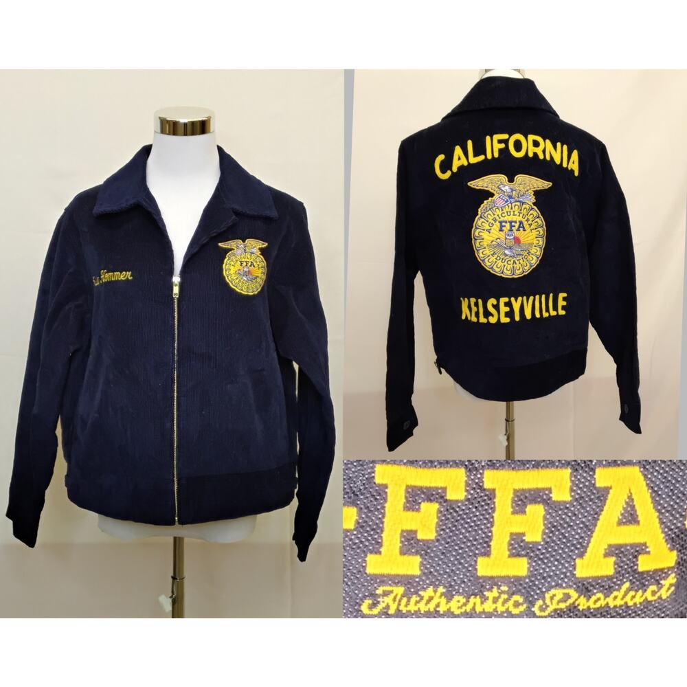 FFA Corduroy Jacket 1990's California Women's Large #Z5291